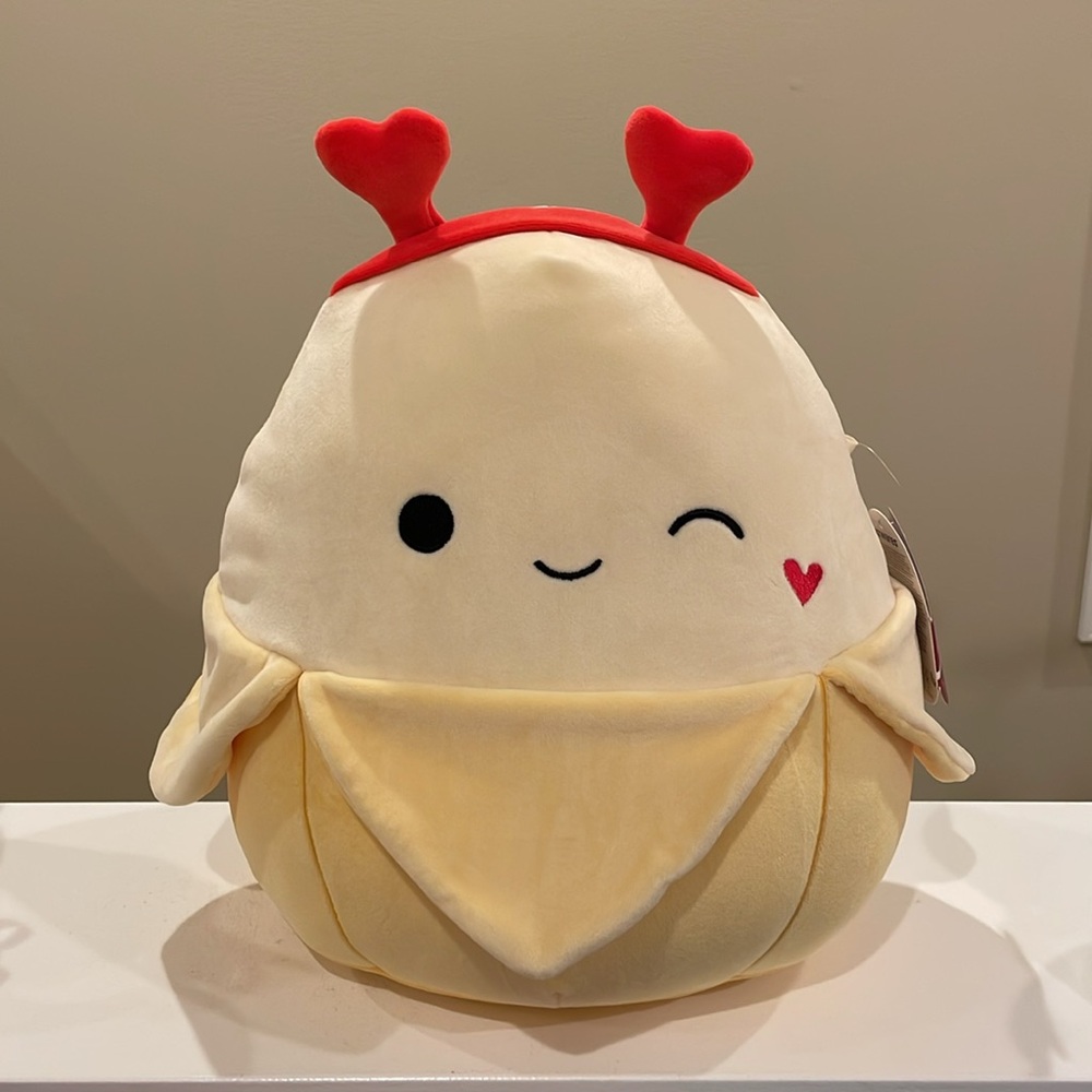 NWT 12” Junie the Banana with Heart Headband 🍌 Valentine Squishmallow